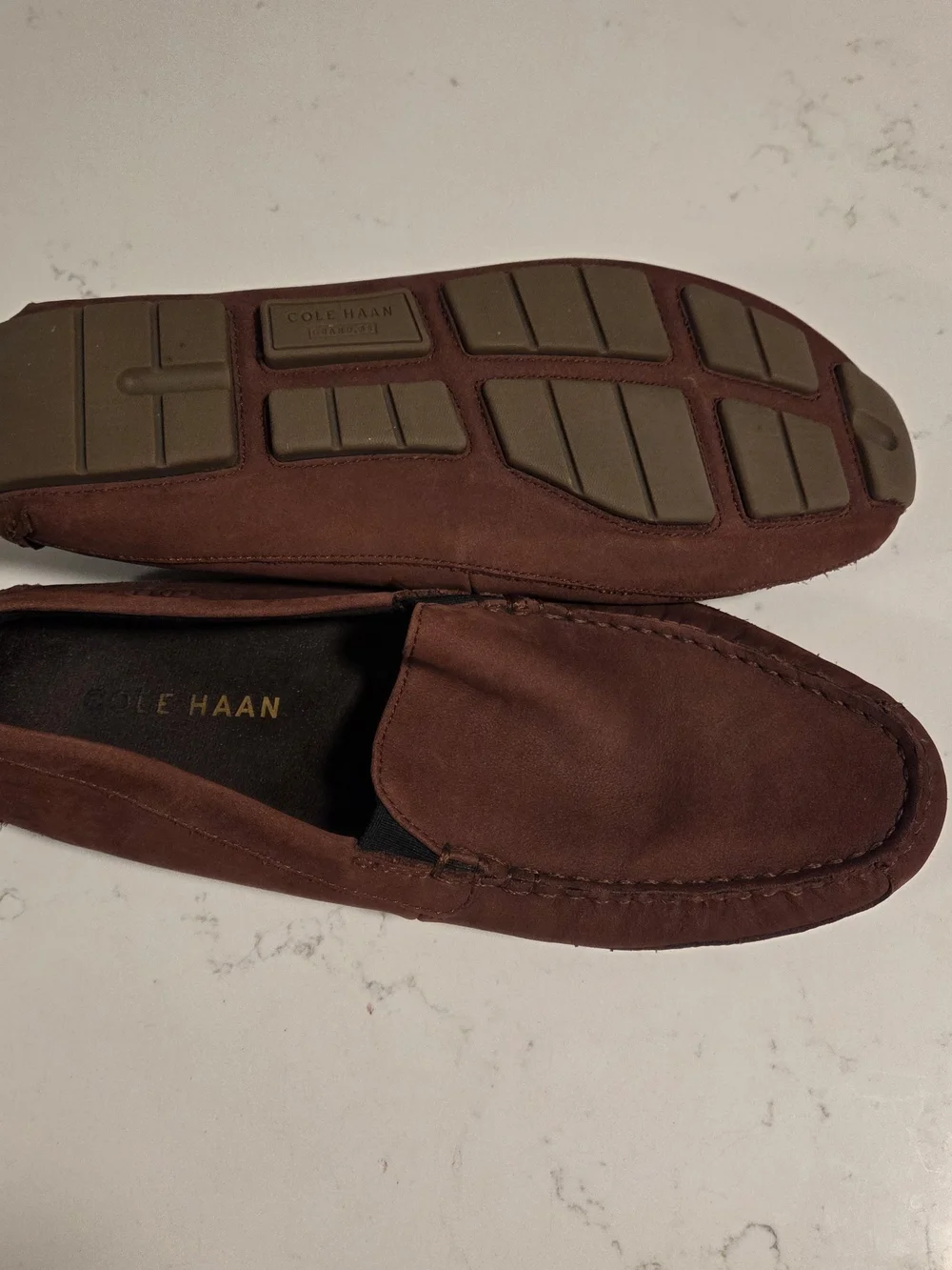 Cole Haan Wyatt Venetian Brown Nubuck Driving Loafers Men’s 9M